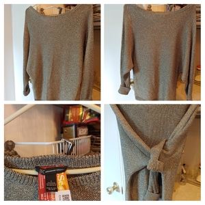 INC metallic knit sweater